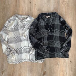 Banana Republic Plaid Blouse Bundle